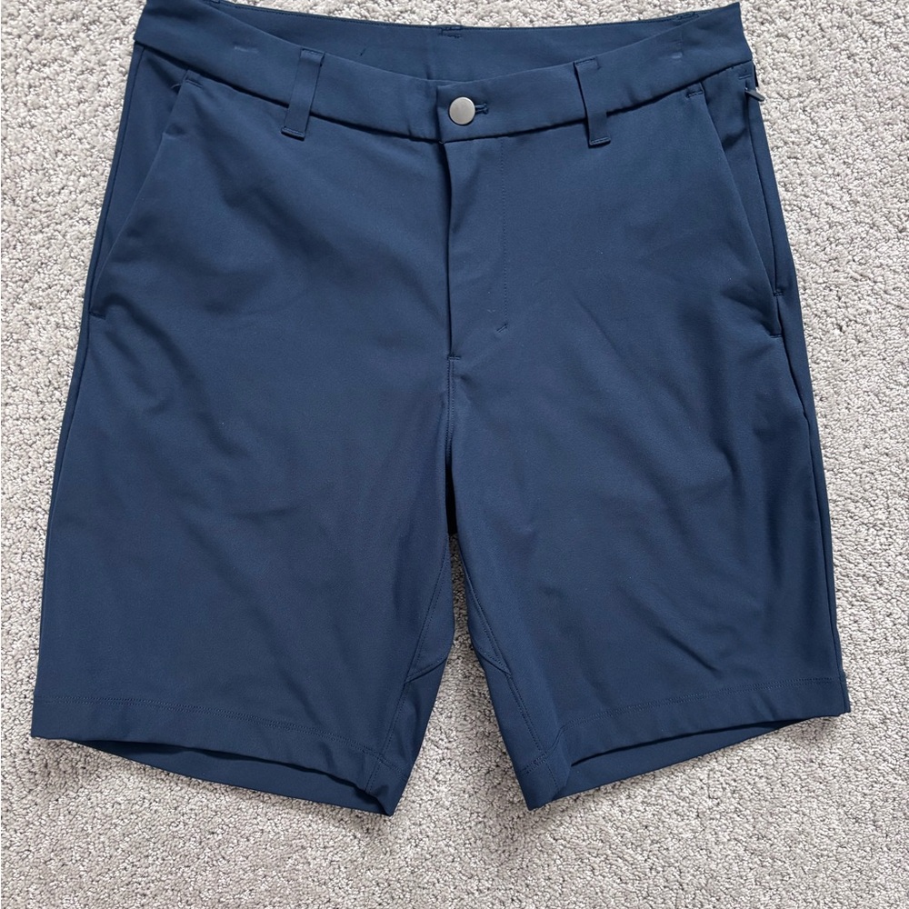 lululemon athletica Men's Flat Front Tech Shorts in Navy Blue